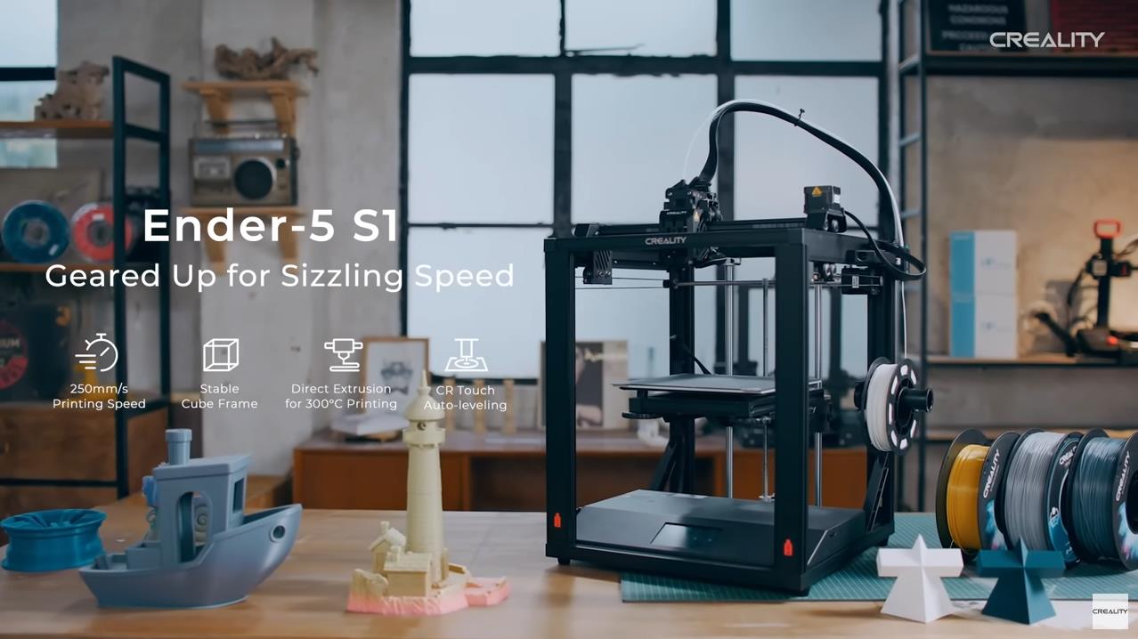 [视频] Creality  Ender-5 S1 重塑桌面 3D打印机体验