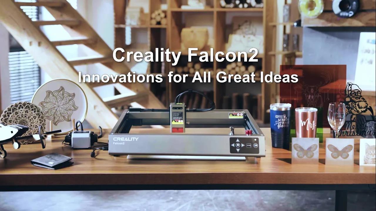 [视频] Creality Falcon2 (22W) 激光雕刻机和切割机