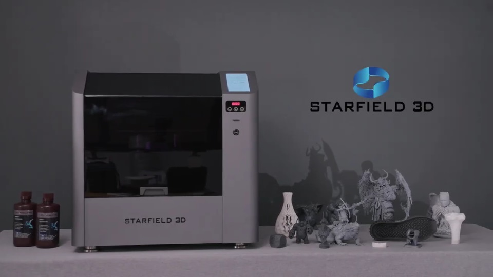 [视频] STARFIELD 3D：世界上第一台大型打印和后固化一体式SLA 3D打印机