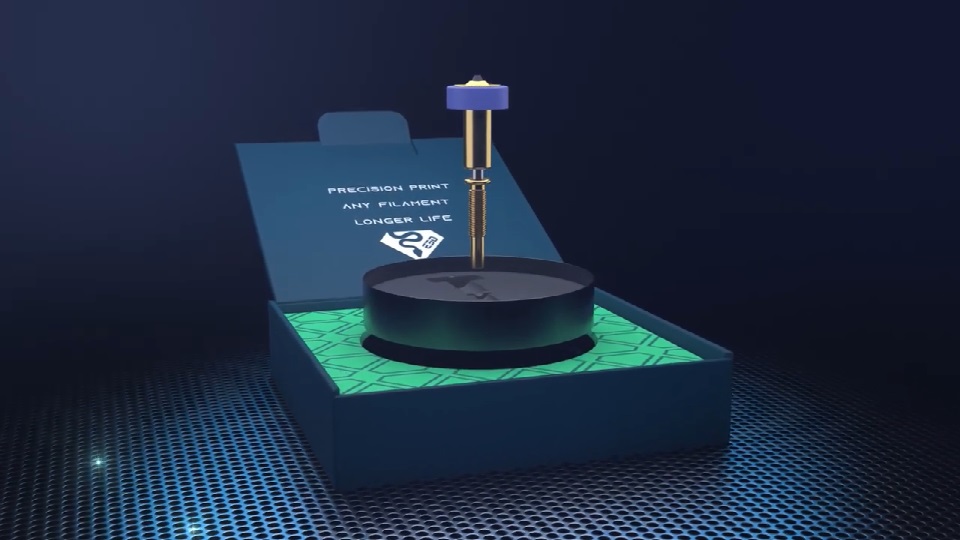 [视频] E3D Diamondback Revo™ 带有多晶金刚石尖端的FDM喷嘴解决方案