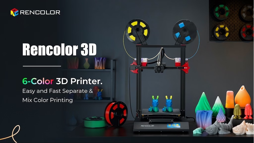 [视频] Rencolor 6色3D打印机：实现简单快速的分色、渐变和混色打印