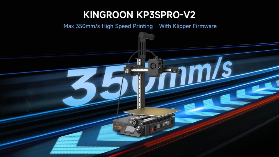 [视频] Kingroon KP3S Pro V2：Klipper悬臂快速3D打印机