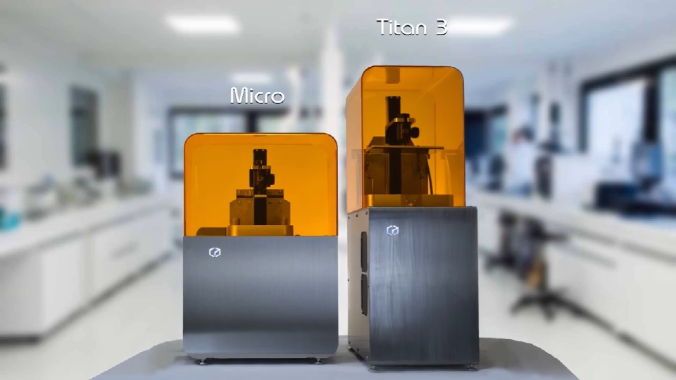 [视频] MicroSLA Titan3和Micro UV DLP超高分辨率3D打印机