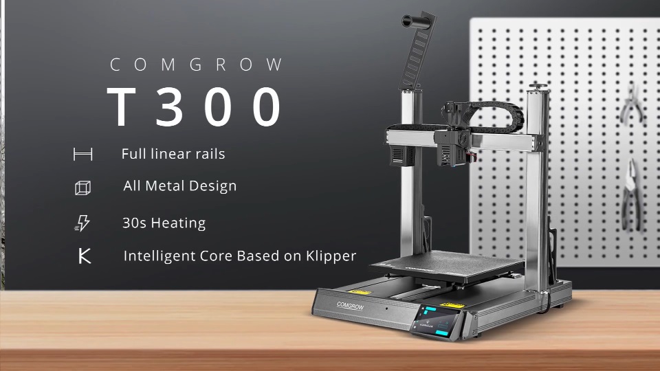 [视频] Sovol Comgrow T300：基于Klipper智能核心的全线性导轨FDM 3D打印机