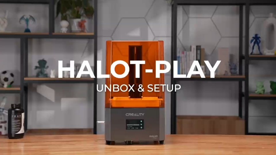 [视频] Creality HALOT-PLAY 光固化3D打印机拆箱及首次打印流程