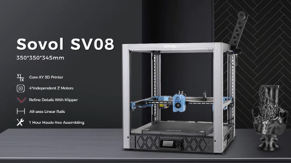 [视频] Sovol SV08：基于Voron V2.4的Klipper高速FDM 3D打印机 完全开源